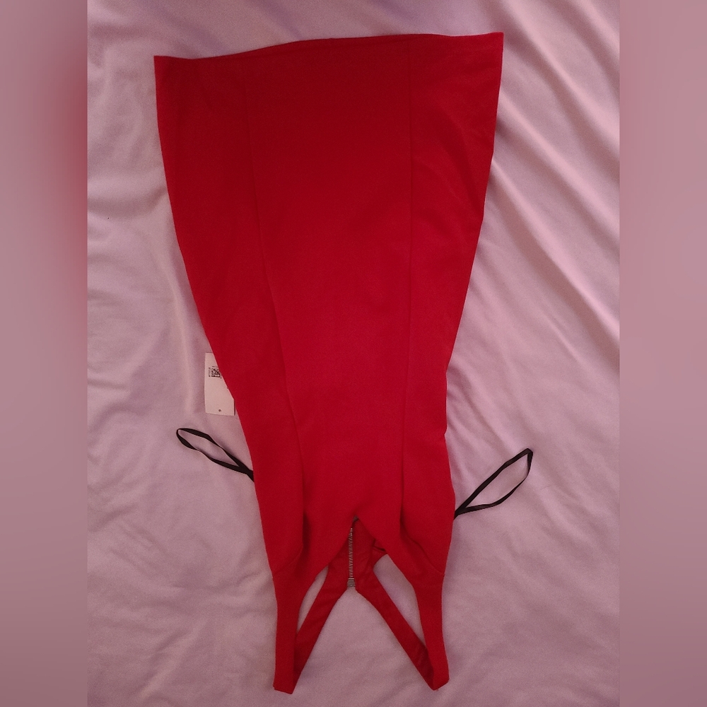 Red mini dress